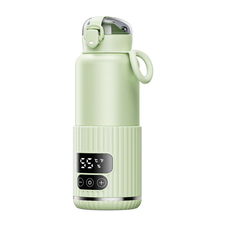 Portable Baby Bottle Warmer 15000mAh Wireless Smart Heating Cup with Adjustable Temp & Constant 48H Warm, IPX6 Waterproof Stainless Green