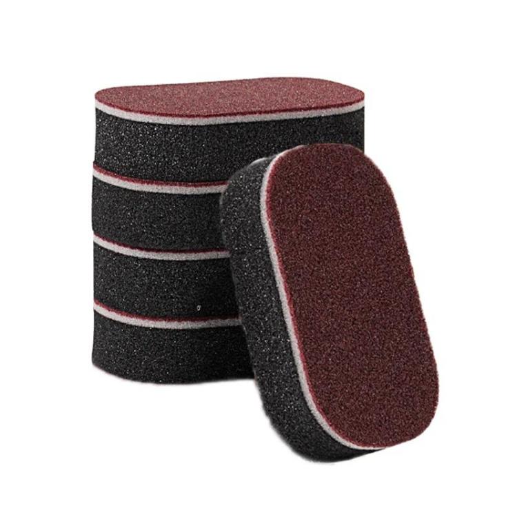 5pcs /Set Household Rust Remover Pot Cleaner Black Grime Diamond Abrasive Sponge Brush - 11.8x7.2x3cm