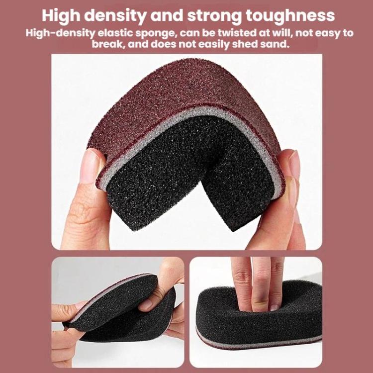 5pcs /Set Household Rust Remover Pot Cleaner Black Grime Diamond Abrasive Sponge Brush - 11.8x7.2x3cm
