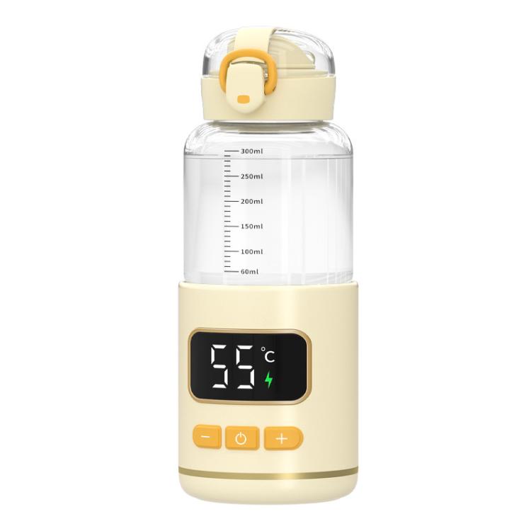 450ml Portable Wireless Baby Bottle Warmer 15000mAh Rechargeable Heating Cup 37-55 degrees Glass