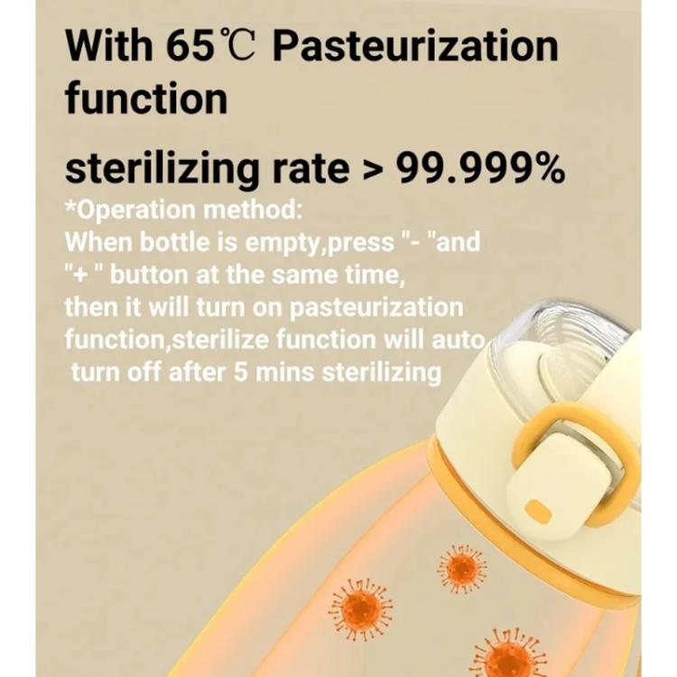 450ml Portable Wireless Baby Bottle Warmer 15000mAh Rechargeable Heating Cup 37-55 degrees Glass