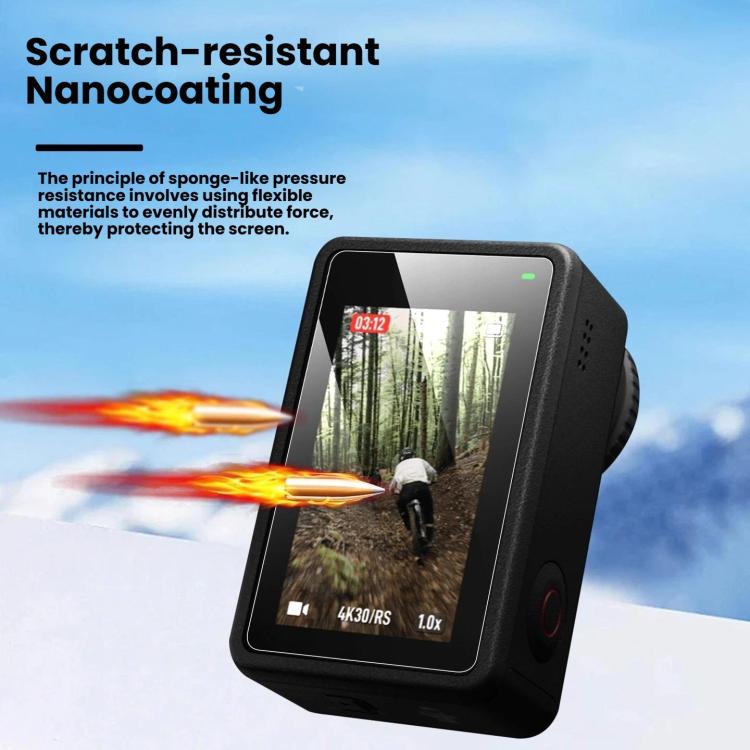 For DJI Osmo Action 6 Tempered Glass Screen Protector HD Clear Lens Film Kit 1-Pack