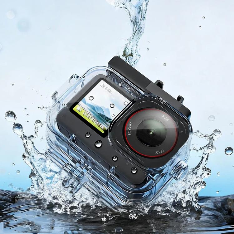For DJI Osmo Action 6 Waterproof Case 70m IPX8 Dive Housing with Dual Cold Shoe - Clear