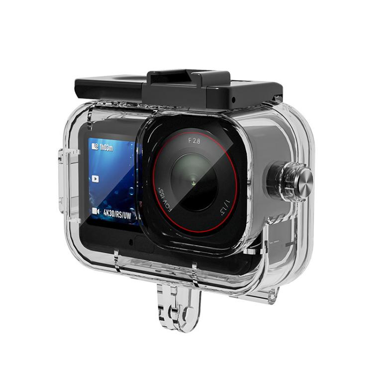 For DJI Osmo Action 6 Waterproof Case 70m IPX8 Dive Housing with Dual Cold Shoe - Clear