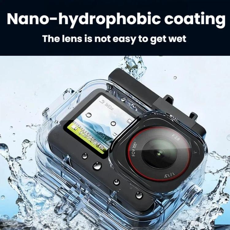 For DJI Osmo Action 6 Waterproof Case 70m IPX8 Dive Housing with Dual Cold Shoe - Clear