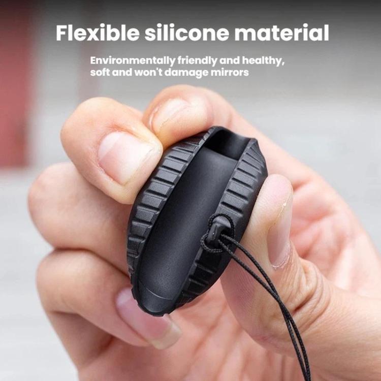 For DJI Osmo Action 6 Silicone Lens Cap Scratch-Resistant Protective Cover - Black