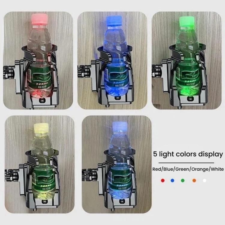 Kewig SHJ-2 Bicycle Cup Holder With 5-Color Ambient Lights Motorcycle Water Bottle Cage