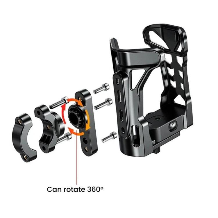 Kewig SHJ-2 Bicycle Cup Holder With 5-Color Ambient Lights Motorcycle Water Bottle Cage