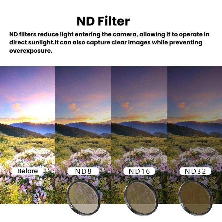 For DJI Osmo Action 6 Camera Lens Filter ND32