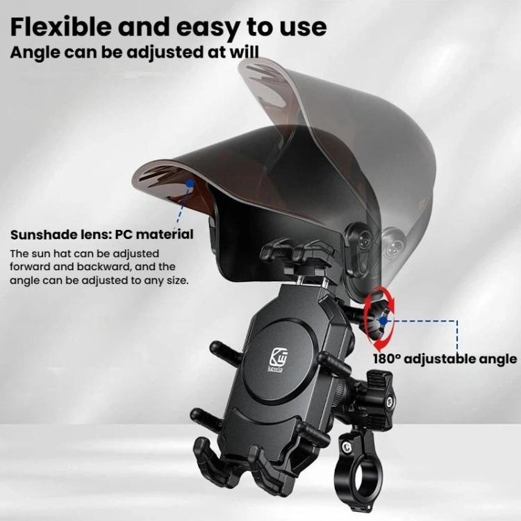 Kewig ZYM-2 Bike Phone Mount Sun Visor Bike Mount Rainproof Helmet