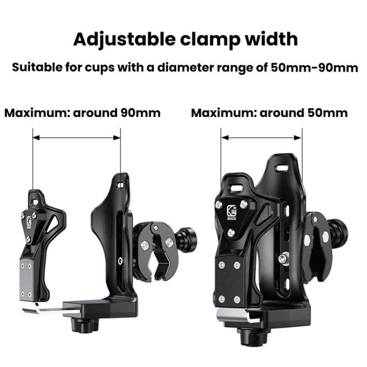 Kewig SHJ-3 Large-Capacity Bicycle Water Bottle Cage Motorcycle Quick-Release Base Drink Holder