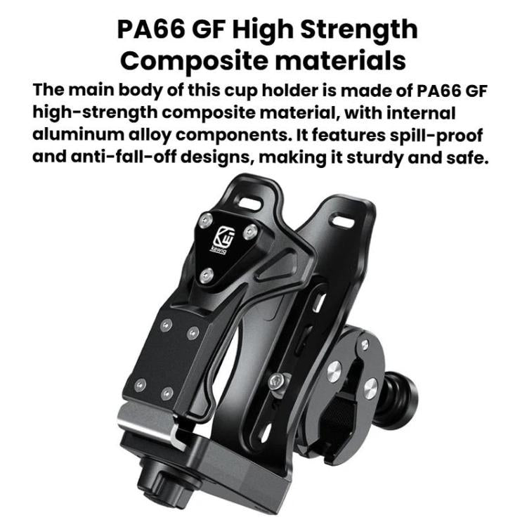 Kewig SHJ-3 Large-Capacity Bicycle Water Bottle Cage Motorcycle Quick-Release Base Drink Holder