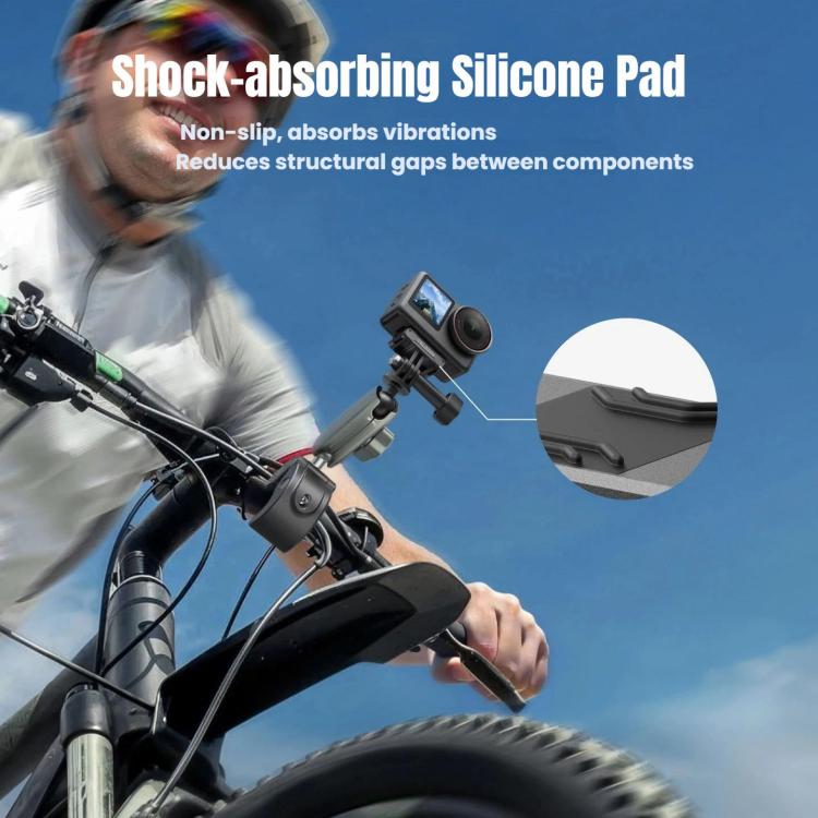 For DJI Osmo Action 6 TELESIN Magnetic Quick-release Adapter Mount Two-Claw Base - Black