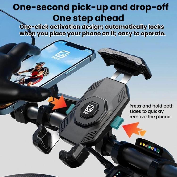 Kewig Motorcycle Riding Phone Mount Universal Quick-Release Phone Clip, Spec: Rear View Mirror