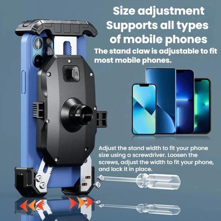 Kewig Motorcycle Riding Phone Mount Universal Quick-Release Phone Clip, Spec: Rear View Mirror