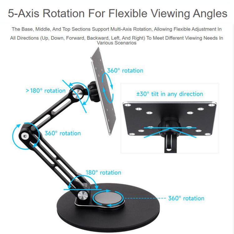 WAVESHARE 32275 Within 19 Inch Monitor VESA Portable Screen Bracket Multi-Axis Rotation Adjustable