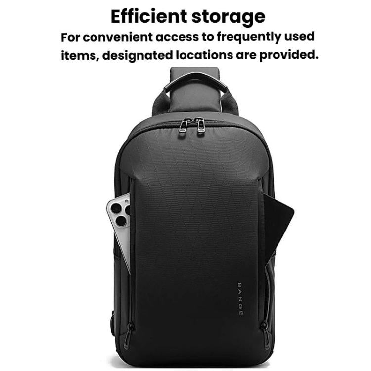 BANGE BG-3077 Men Lightweight Chest Pack Casual Large-Capacity Crossbody Bag