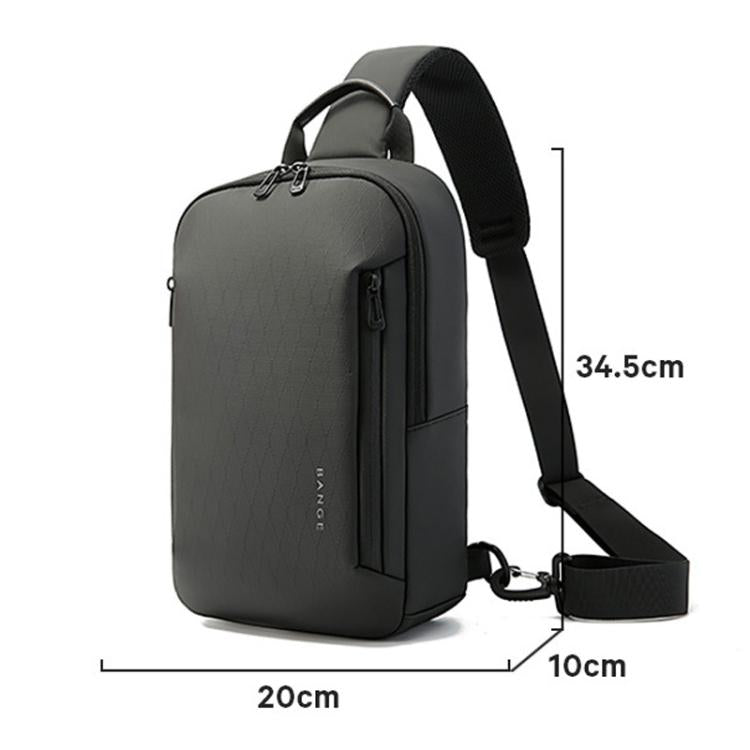 BANGE BG-3077 Men Lightweight Chest Pack Casual Large-Capacity Crossbody Bag