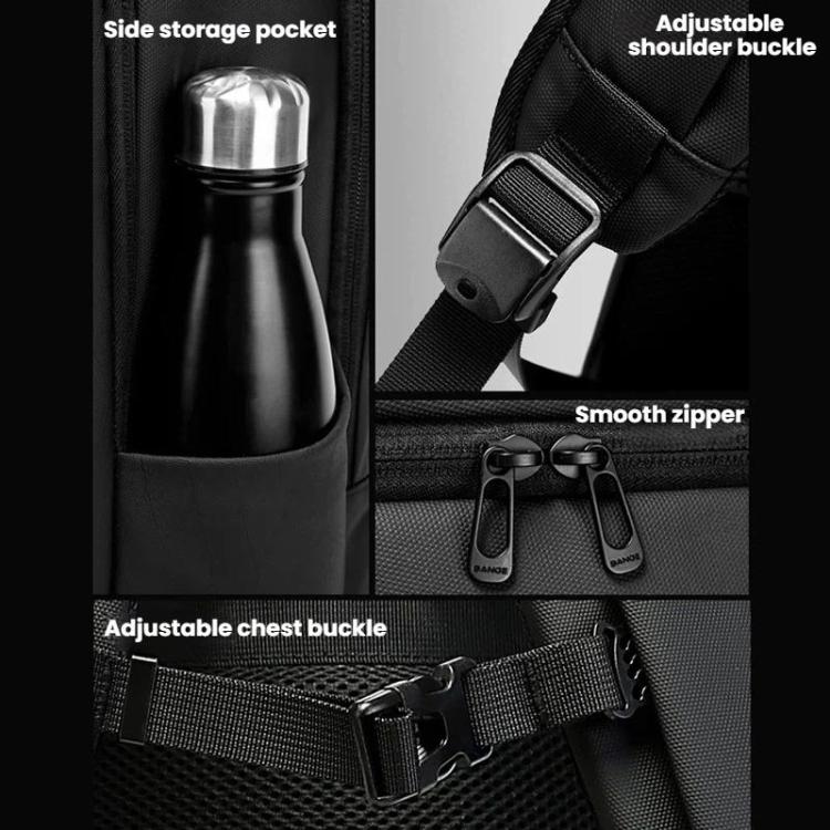 BANGE BG-3076 Men Large-Capacity Travel Backpack Multi-Compartment Laptop Backpack
