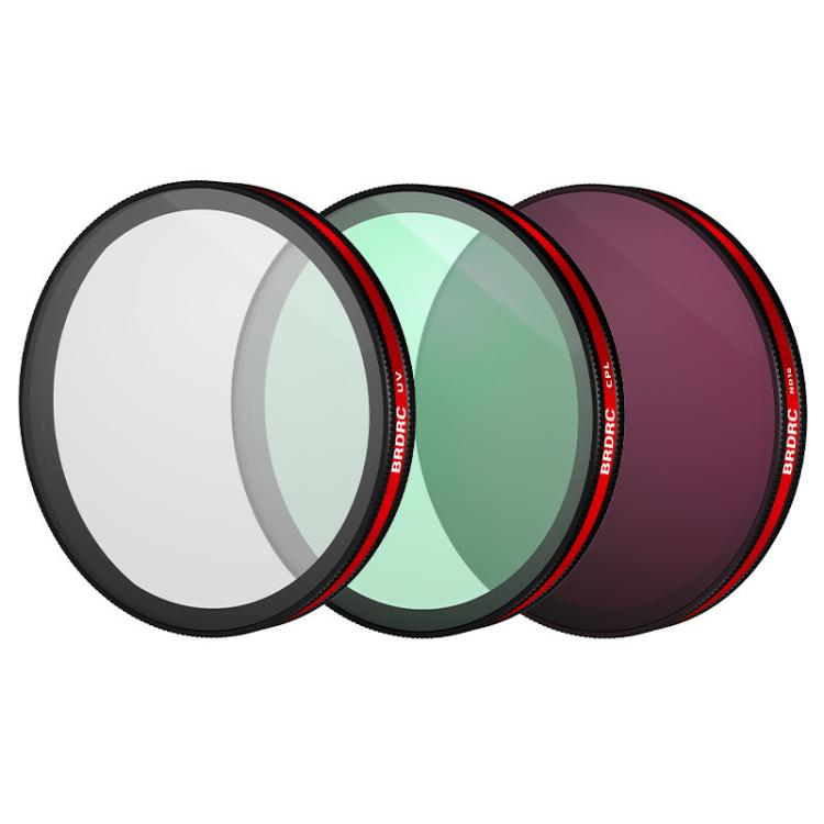 For DJI Osmo Action 6 BRDRC Lens Filter Accessories, Specifications: UV+CPL+ND16