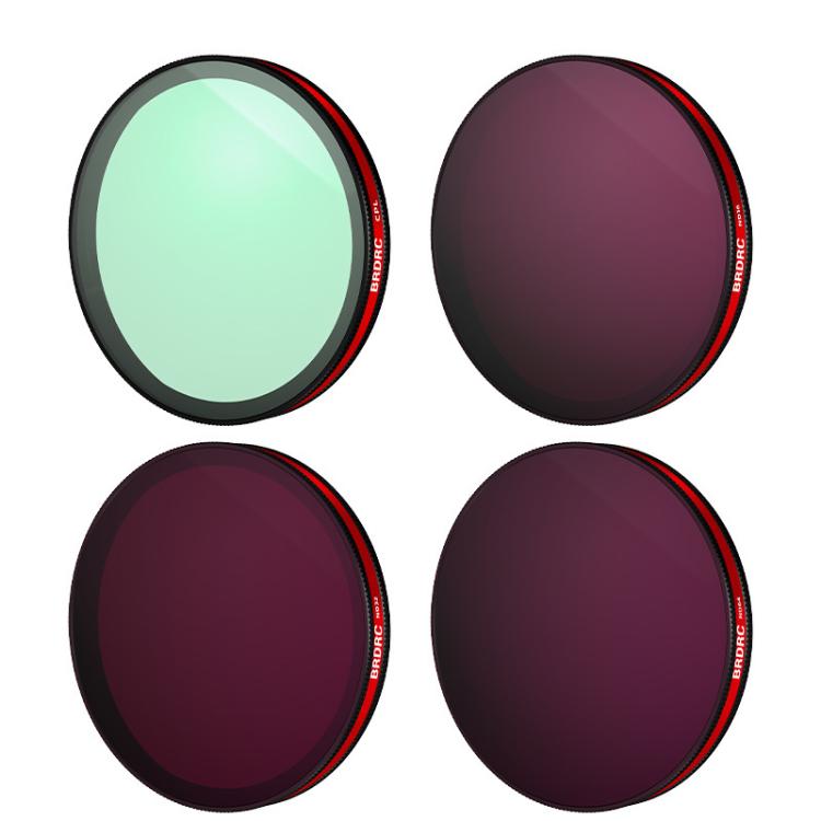 For DJI Osmo Action 6 BRDRC Lens Filter Accessories, Specifications: CPL+ND16+ND32+ND64