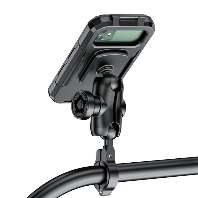 Motorcycle Heightened Rainproof Case Mount Bicycle Waterproof Box Phone Holder, Style: Large Handlebar