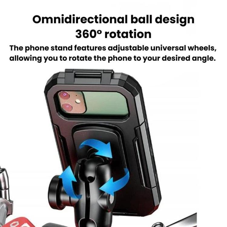 Motorcycle Heightened Rainproof Case Mount Bicycle Waterproof Box Phone Holder, Style: Small Handlebar