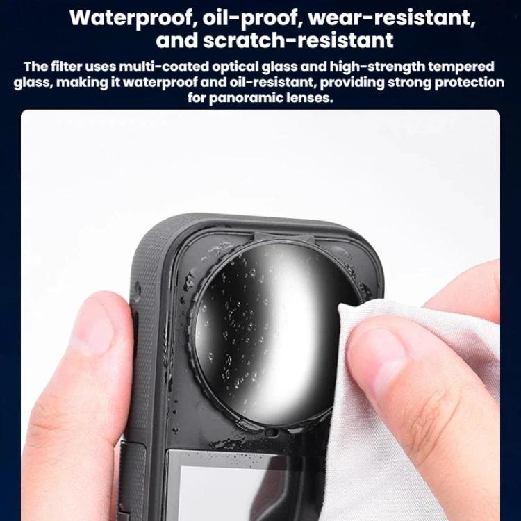 For Insta360 X5 BRDRC Action Camera Protective Filter Glass Neutral Density Filter