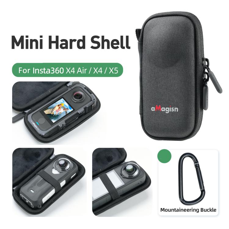 aMagisn Portable Camera Body Case for Insta360 X4 Air/X4/X5 Compact Protective Storage Bag - Black