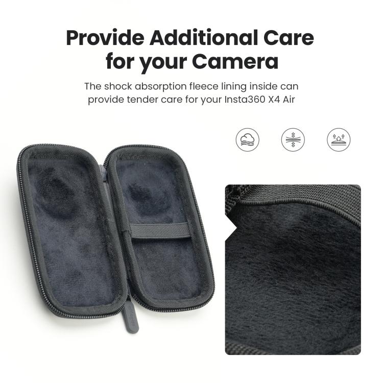 aMagisn Portable Camera Body Case for Insta360 X4 Air/X4/X5 Compact Protective Storage Bag - Black