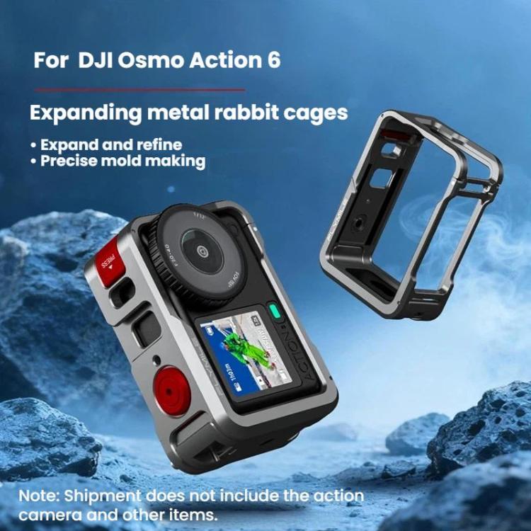 For DJI Osmo Action 6 Flymile Action Camera Extended Metal Protective Frame - AC6009