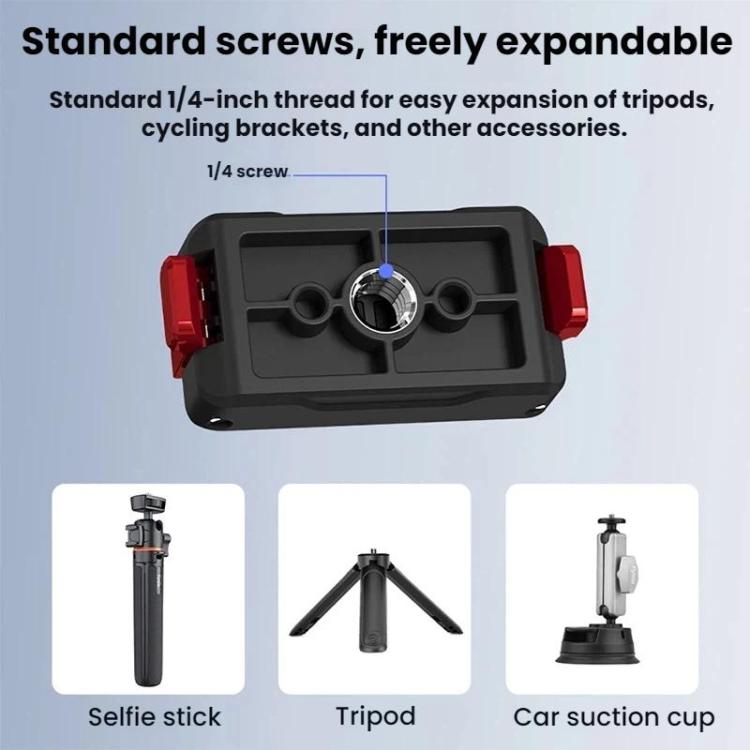 DJI Osmo Action 6 / Nano Flymile Magnetic Quick-Release Base 1/4 Expansion Adapter - Black