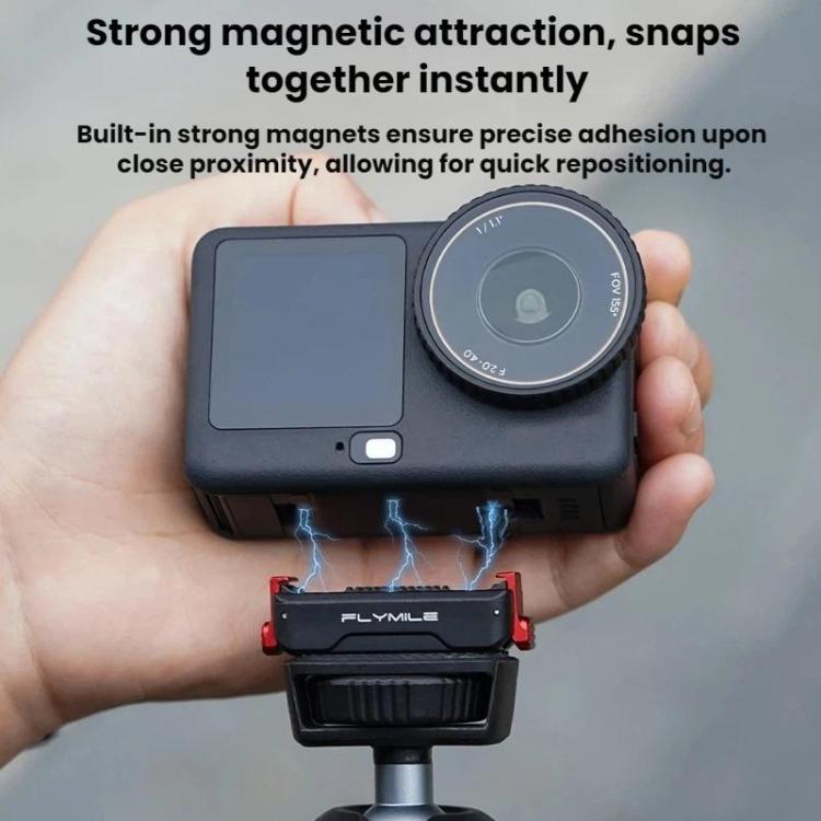 DJI Osmo Action 6 / Nano Flymile Magnetic Quick-Release Base 1/4 Expansion Adapter - Black