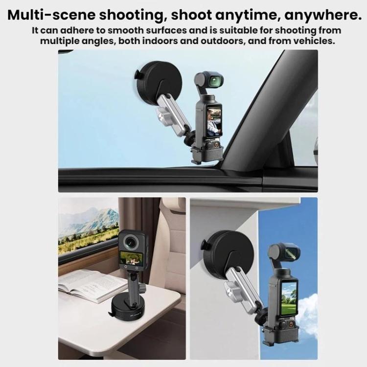 Flymile Car Suction Cup Mount For DJI Osmo Pocket 3 / Osmo Action 6 / 5 Pro - FLY052