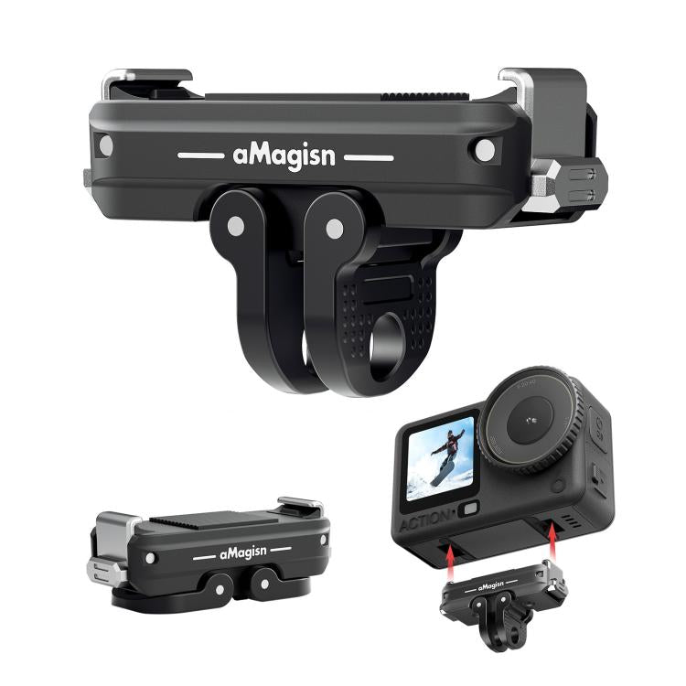 For DJI Osmo Action 6/Nano aMagisn Bidirectional Magnetic Quick Release Adapter  2.0 - Black