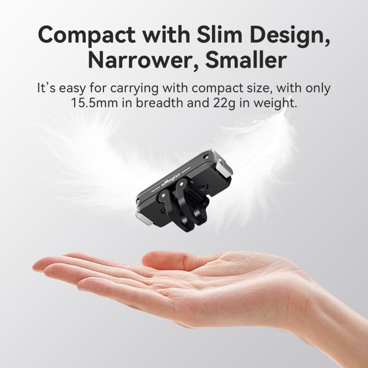 For DJI Osmo Action 6/Nano aMagisn Bidirectional Magnetic Quick Release Adapter  2.0 - Black