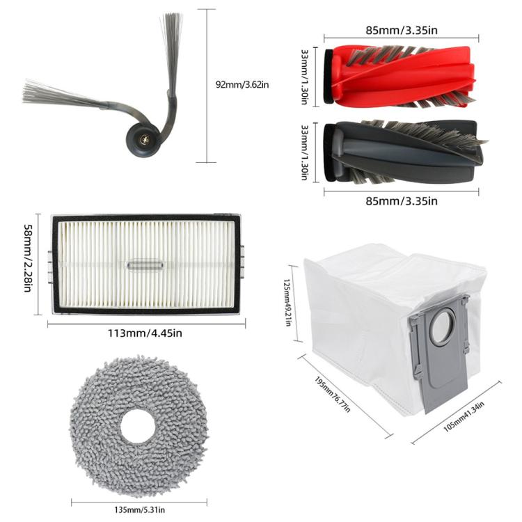 27 In 1  Replacement Parts Kit for Roborock G30 U/G20S Ultra/P20 Ultra/P20 Plus/Saros 10R Robot Vacuum Accessories