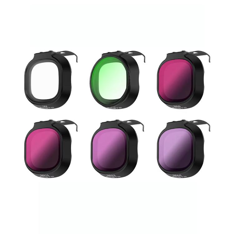 For DJI Neo 2 RCSTQ Filters Drone Polarizers Flying Camera Soft Lens Light Reducing Lens Accessories, Spec: UV+CPL+ND8+ND16+ND32+ND64