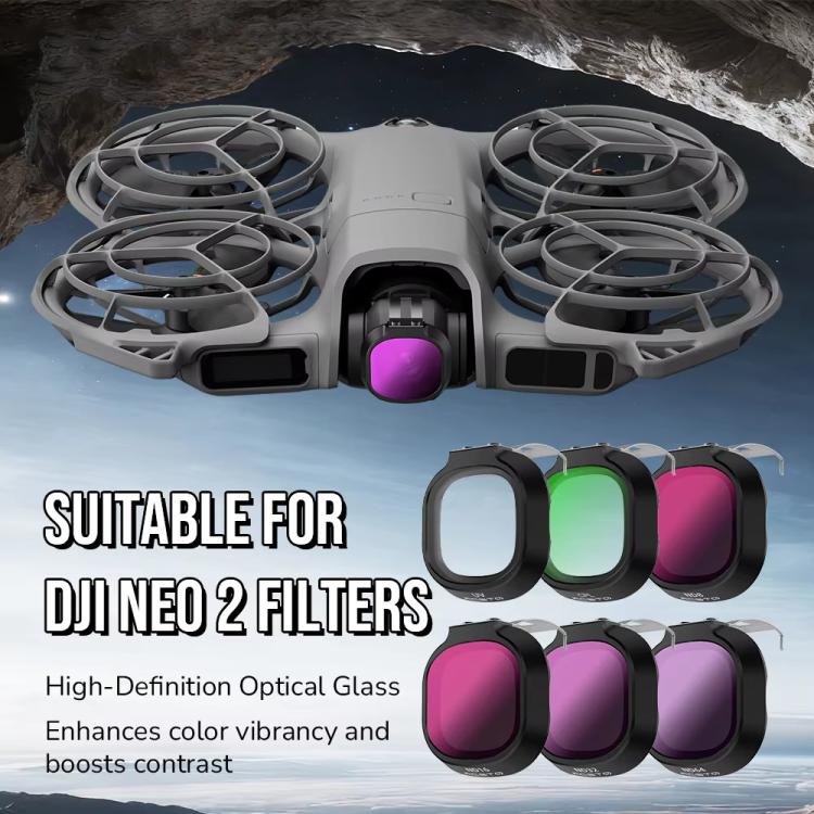For DJI Neo 2 RCSTQ Filters Drone Polarizers Flying Camera Soft Lens Light Reducing Lens Accessories, Spec: ND64/PL