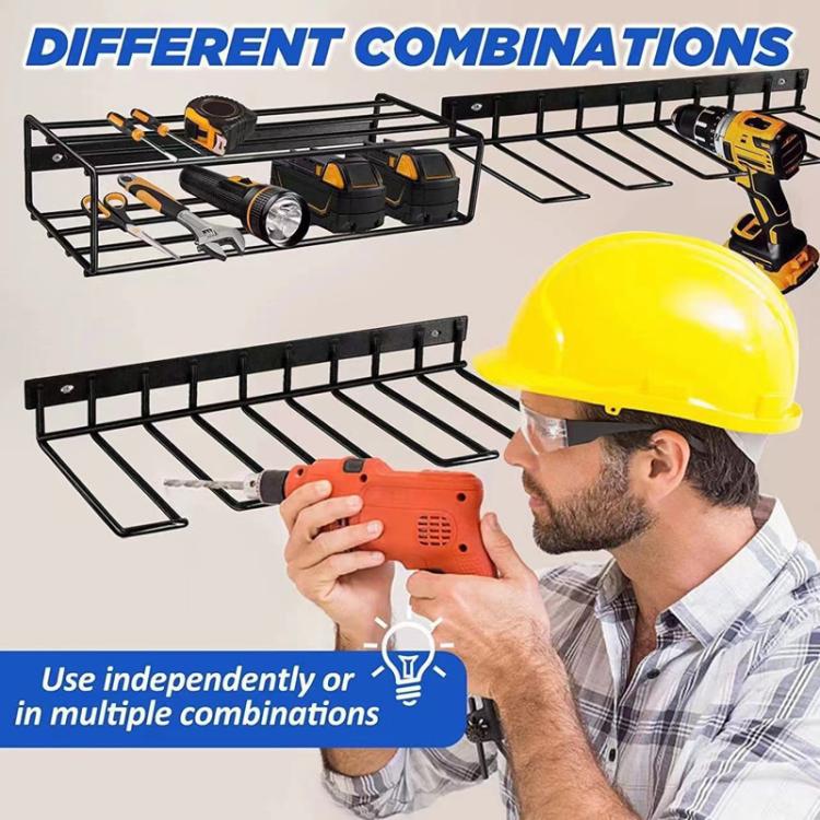 Drill Screwdriver Tool Storage Rack Wall-Mounted Tool Storage Shelf, Spec: Double