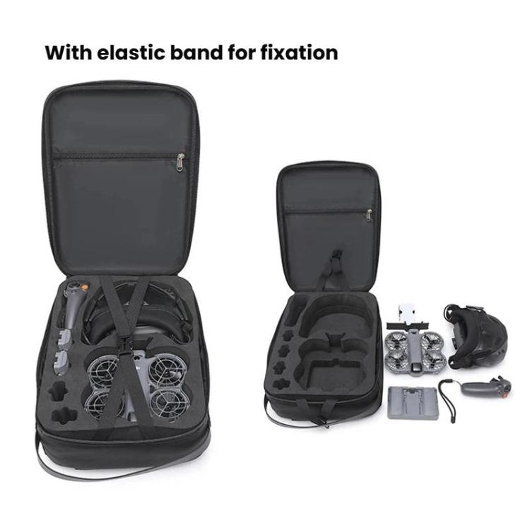 For DJI Neo 2 BKano Physical Smooth Flying Kit Organizer Bag Double Shoulder Hard Shell Bag - Dark Gray