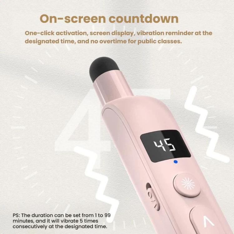 OUBAI T10S Presentation Pointer With Magnifier & Air Mouse, Red Laser, Screen Writing, Timer, Plug & Play - Pink