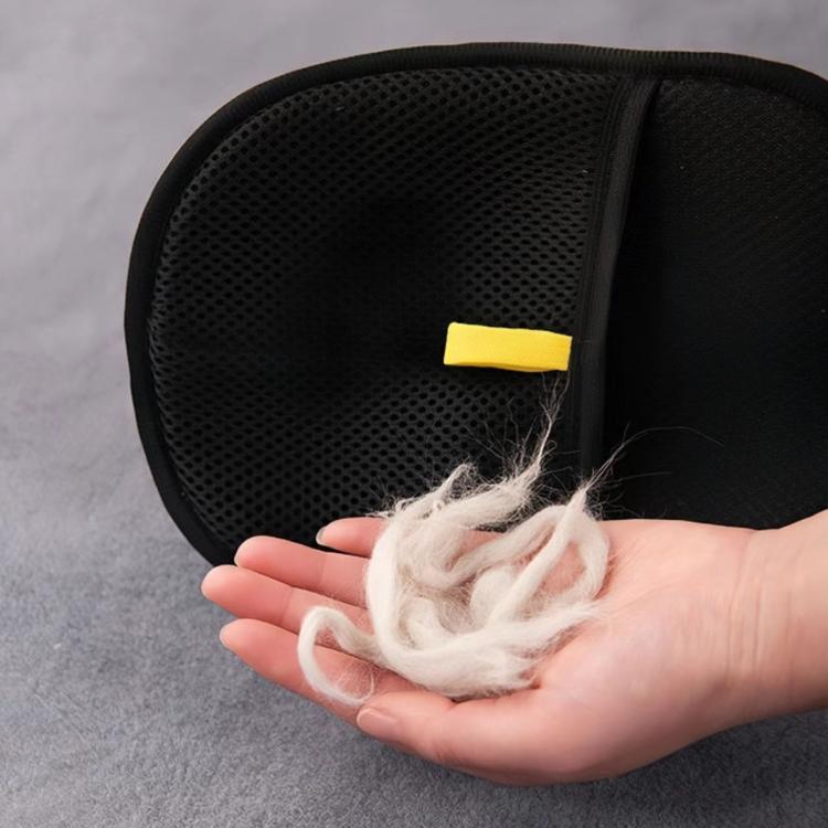 Static Electricity Pet Hair Remover Gloves Two-Way Grooming & Deshedding Gloves For Cats/Dogs - Black