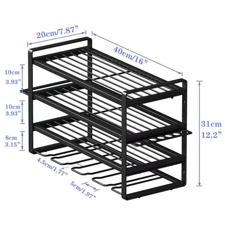 Power Tool Storage Rack Wall-Mounted Hardware Tool Rack, Spec: 4 Layers