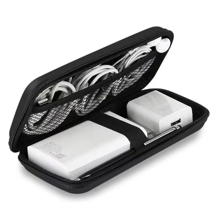 Charger Cable EVA Storage Bag Outdoor Portable Bag - Black