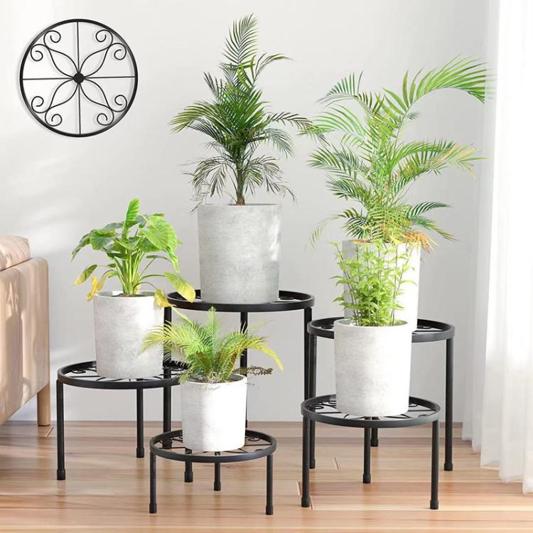 5pcs Metal Plant Stand Rust-Proof Iron Flower Pot Stand