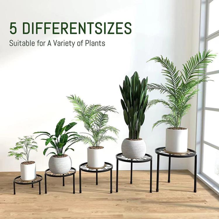 5pcs Metal Plant Stand Rust-Proof Iron Flower Pot Stand