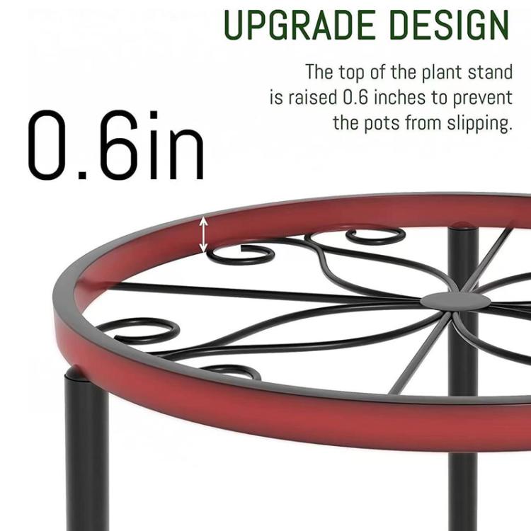 5pcs Metal Plant Stand Rust-Proof Iron Flower Pot Stand