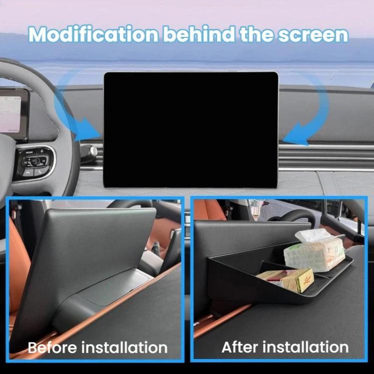 For Leapmotor C10 Central Control Screen Storage Box - Black