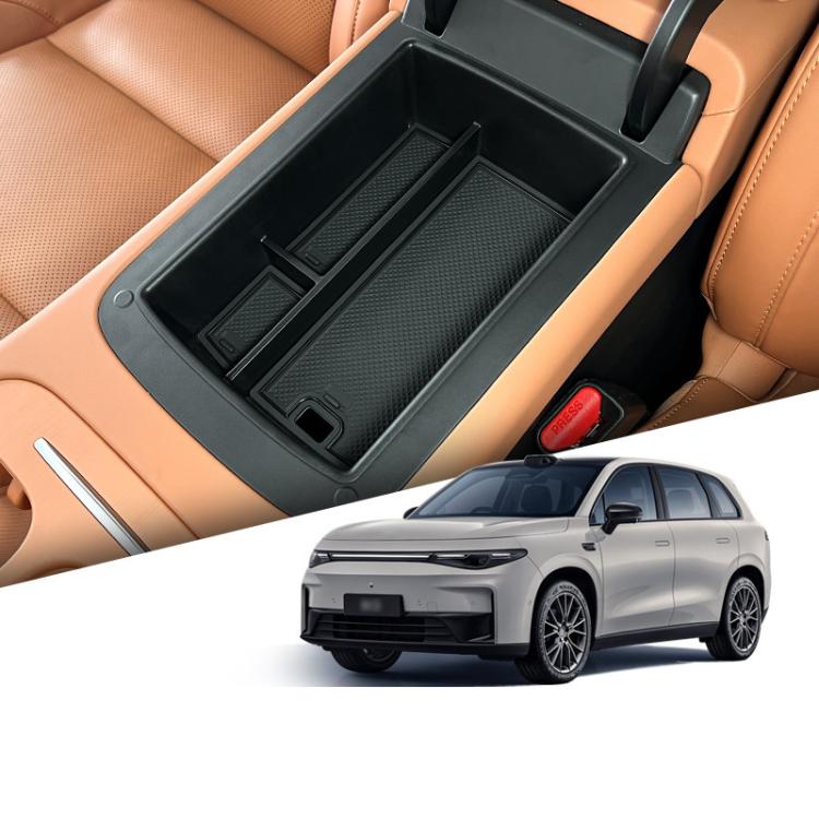 For 2024-2026 Leapmotor C10 Center Console Armrest Storage Box - Black